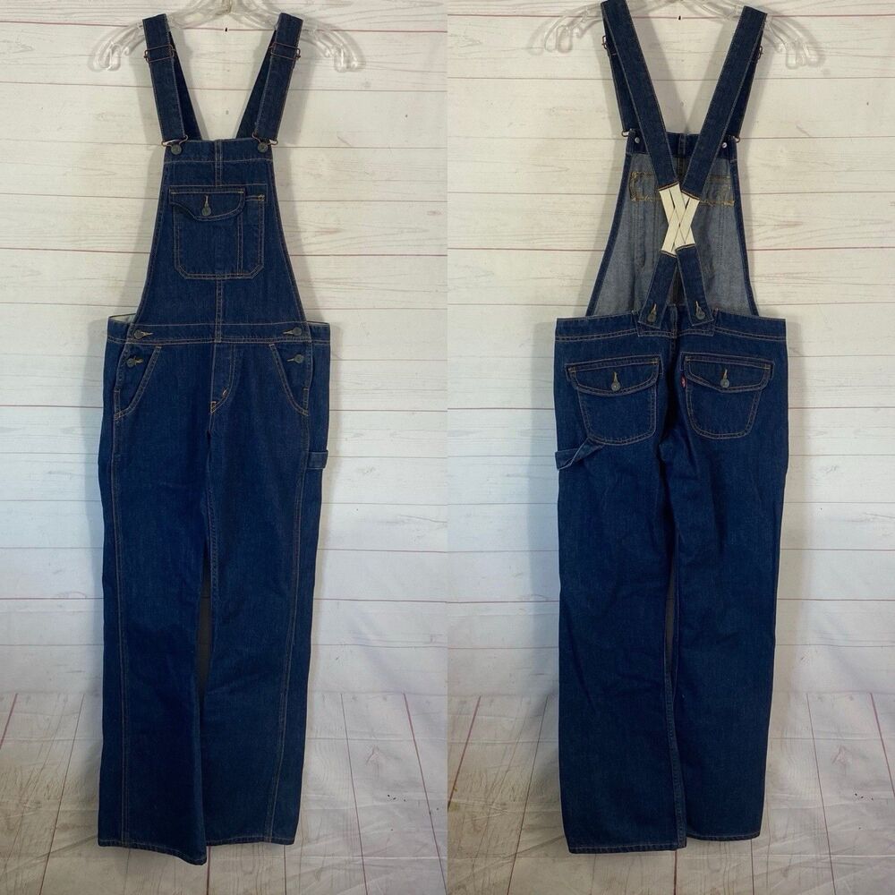 Levi's Womens Denim Bootcut Overalls Size Medium Jr Blue 100% Cotton